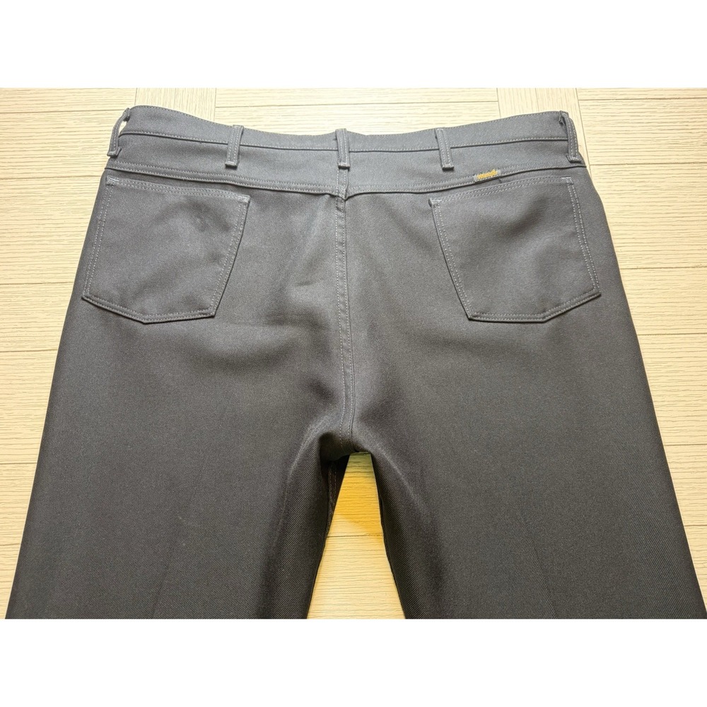 Wranger Wrancher 82BK‎ Men's Black Dress Pants Slacks Flat Front Western 44 X 30